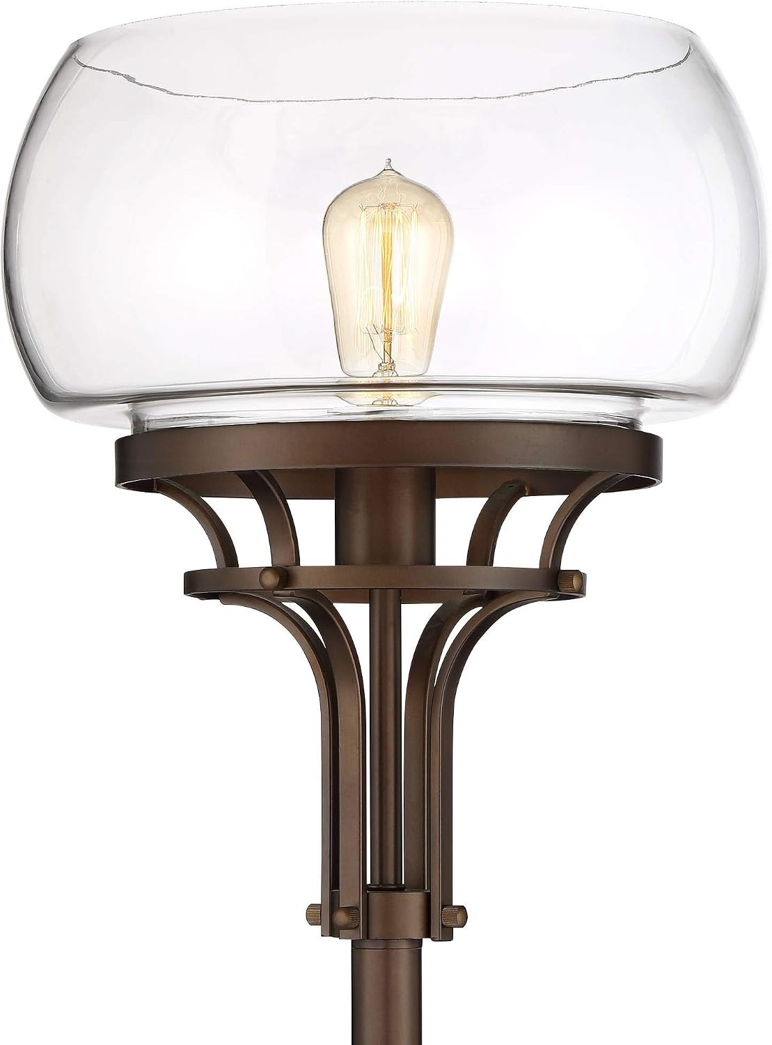 Charleston 72 1/2" Tall Industrial Bronze Torchiere Floor Lamp