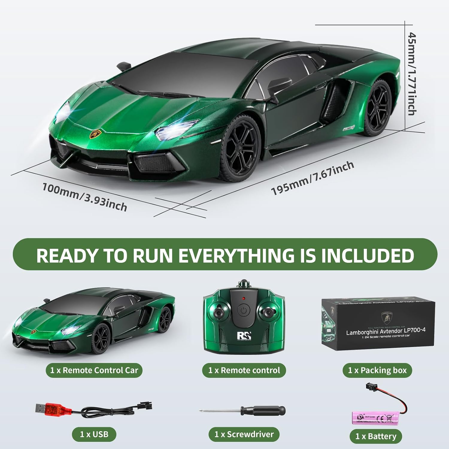 MIEBELY Licensed Bugatti Divo 1:24 Model RC Race Car for Kids Adults | Officially licensed;2.4GHz control; LED headlights;3.7V battery;sturdy ABS;indoor/outdoor play;gift for boys & collectors