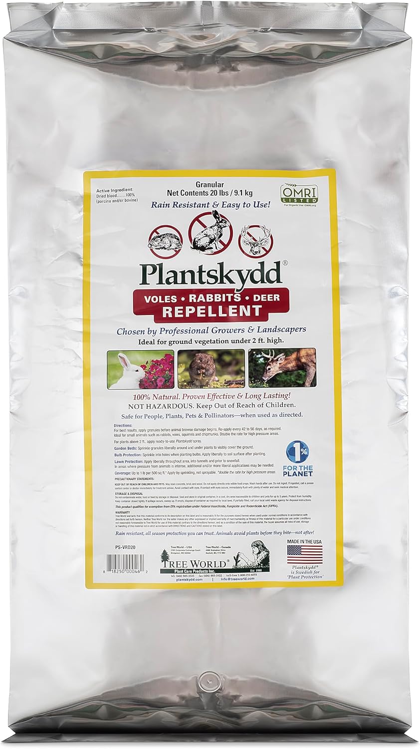 Plantskydd Rabbits and Small Critters Organic Repellent 20lbs Granular