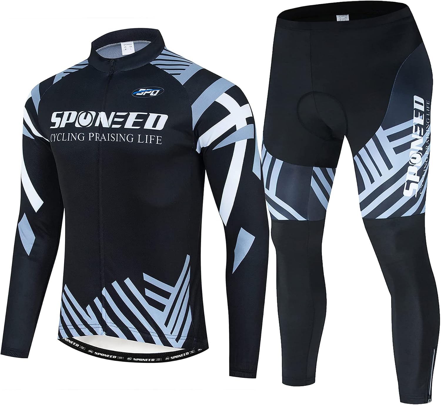 Men's Cycling Cothing Sets Long Sleeved Bicycle Jersey and Pants Kits Road Bike Cyclist Wear