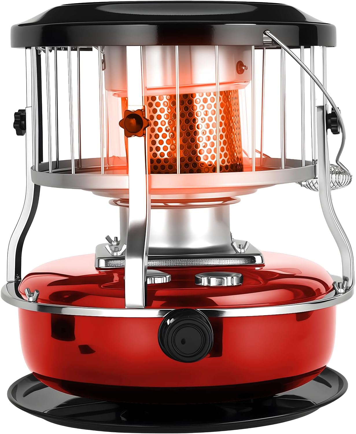 Kerosene Heater for Indoor & Outdoor, 9000 BTU Non-Electric Kerosene Stove, Portable Cordless Space Heater for Home, Garage, Basement, Camping, Cooking Heating (Green)