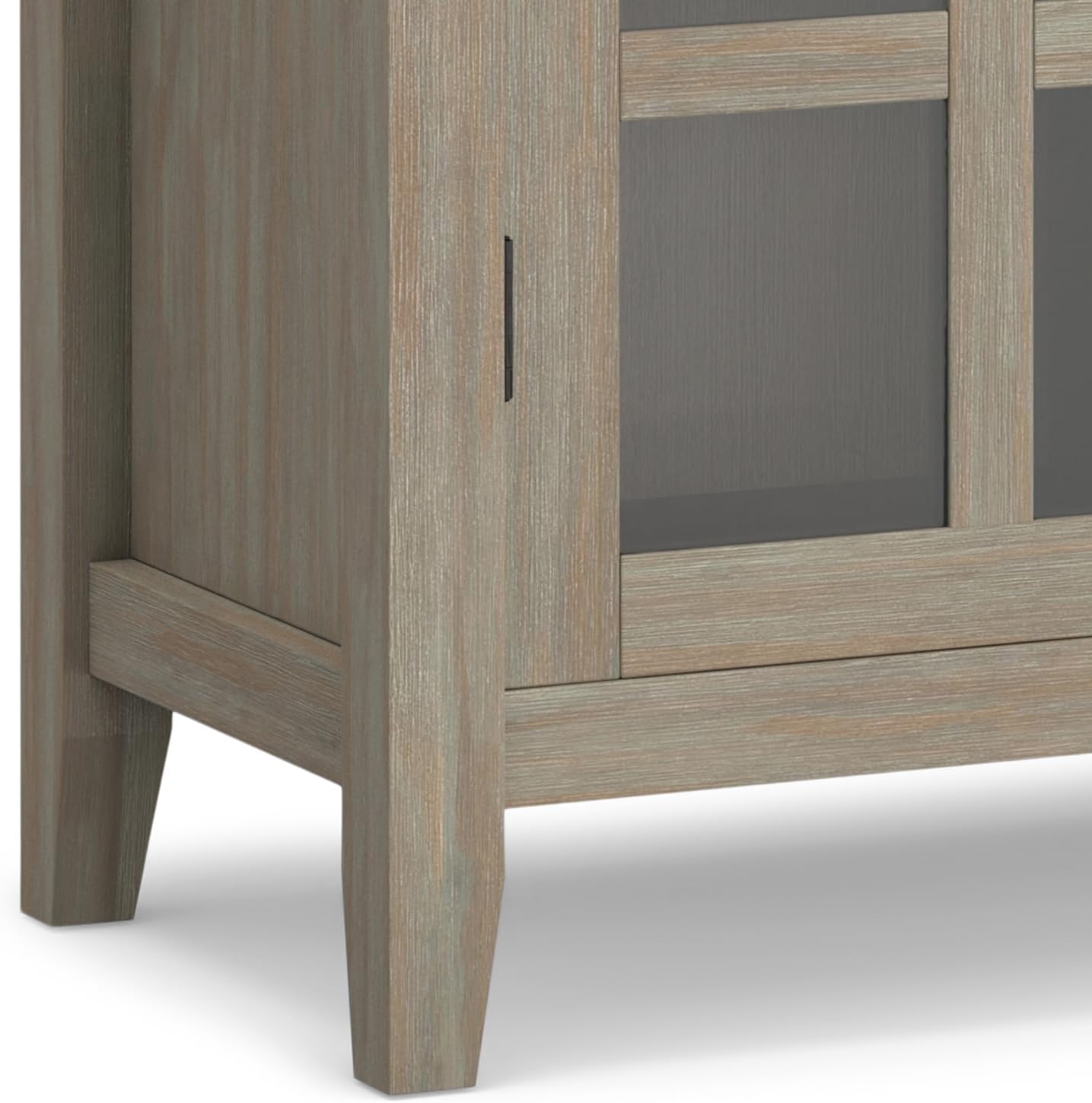 SIMPLIHOME Artisan 30" Wide Solid Wood Cabinet in Russet Brown
