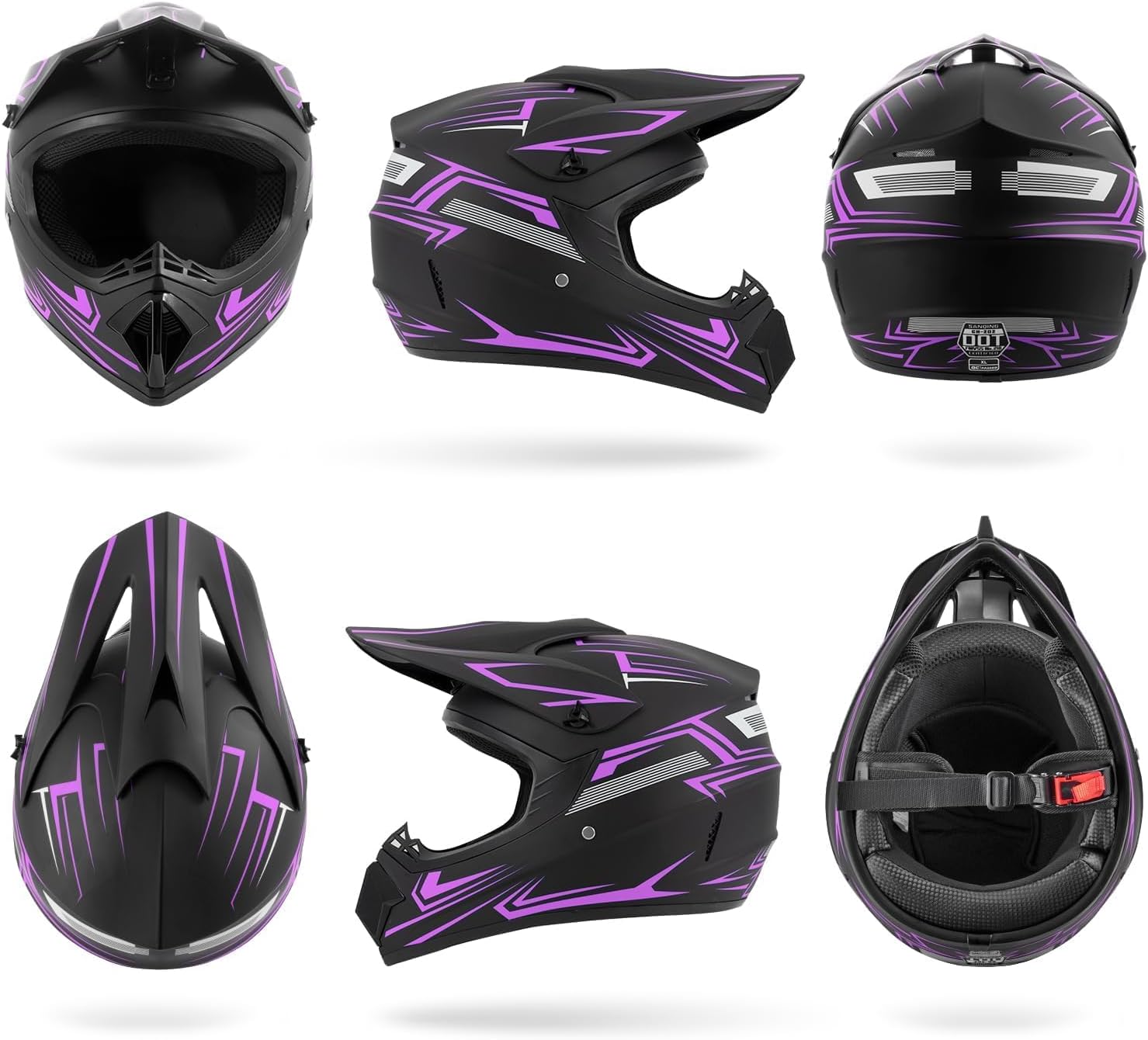 Youth Kids Dirt Bike Motocross Helmet (Goggles Gloves Face Mask) 4PCS Set, DOT Approved Full Face Motorcycle Helmets