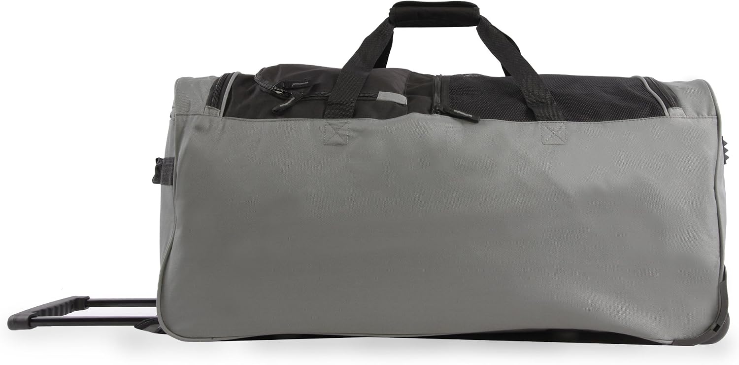 Pacific Coast Unisex 30" Large Rolling Duffel Bag, Red, One Size