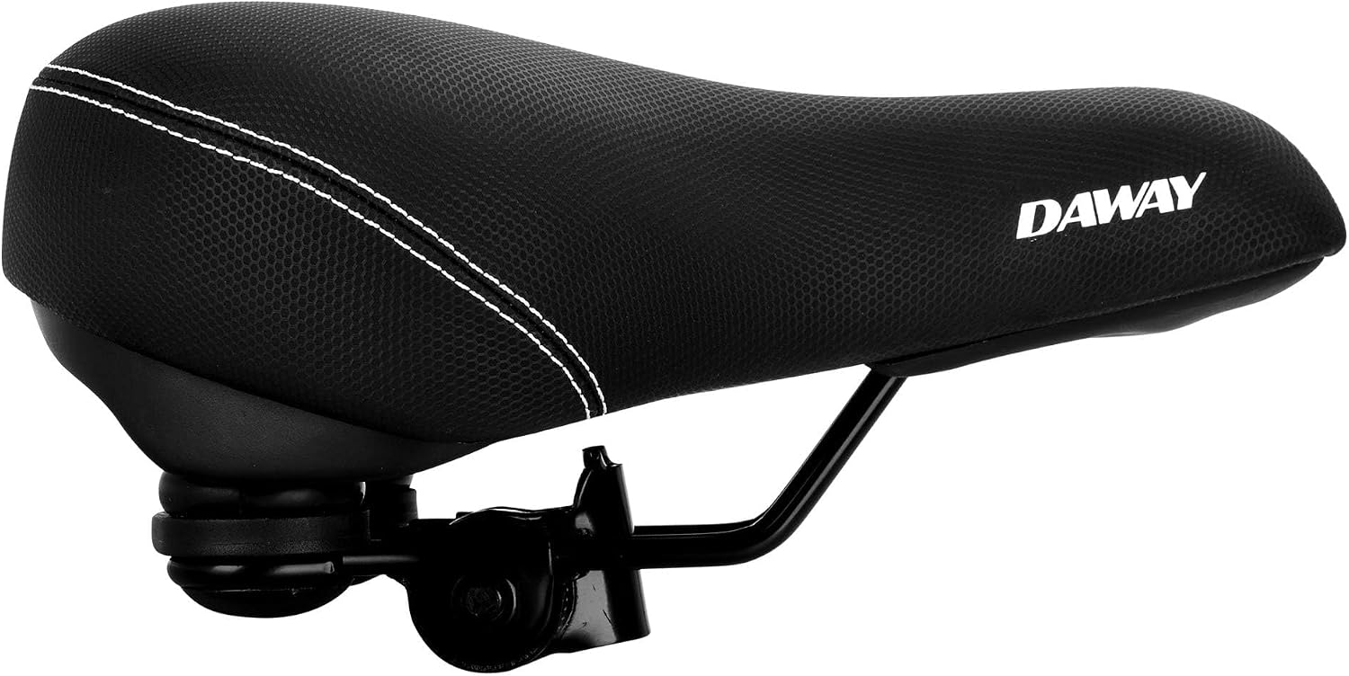 DAWAY Comfortable Men Women Bike Seat - Soft Memory Foam Padded Bicycle Seat, Bike Saddle Replacement with Wide Cushion for Peloton, Mountain & Exercise Bikes, Shock Absorbing, Waterproof, Universal