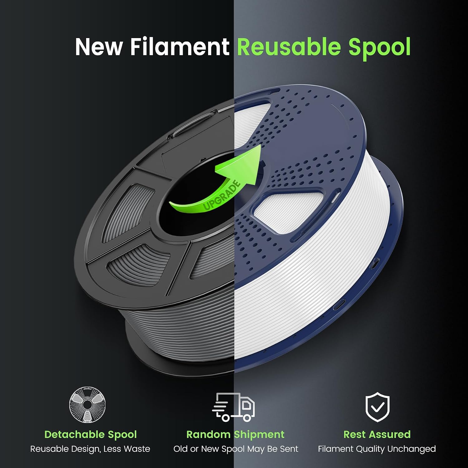 SUNLU PLA Plus Filament 1.75mm White 1KG