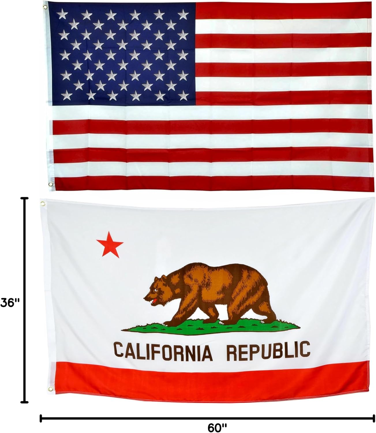 Shop72 American Flag 5x8 Ft, Allegiance to USA, American Flags for Outside, Our Allegiance To Freedom, This Garden Banner Made Heavy Duty to work outside as well, Bandera De Estados Unidos