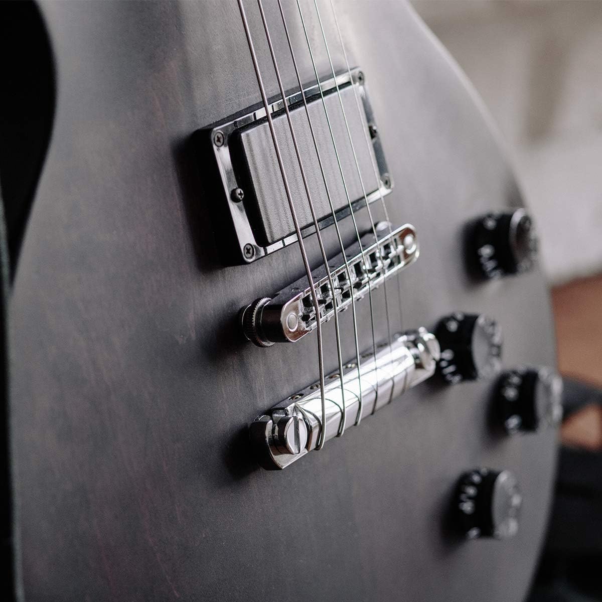 Foxnovo Professional Sealed Humbucker Pickups Set for Gibson Epiphone Les Paul Guitars (Black)