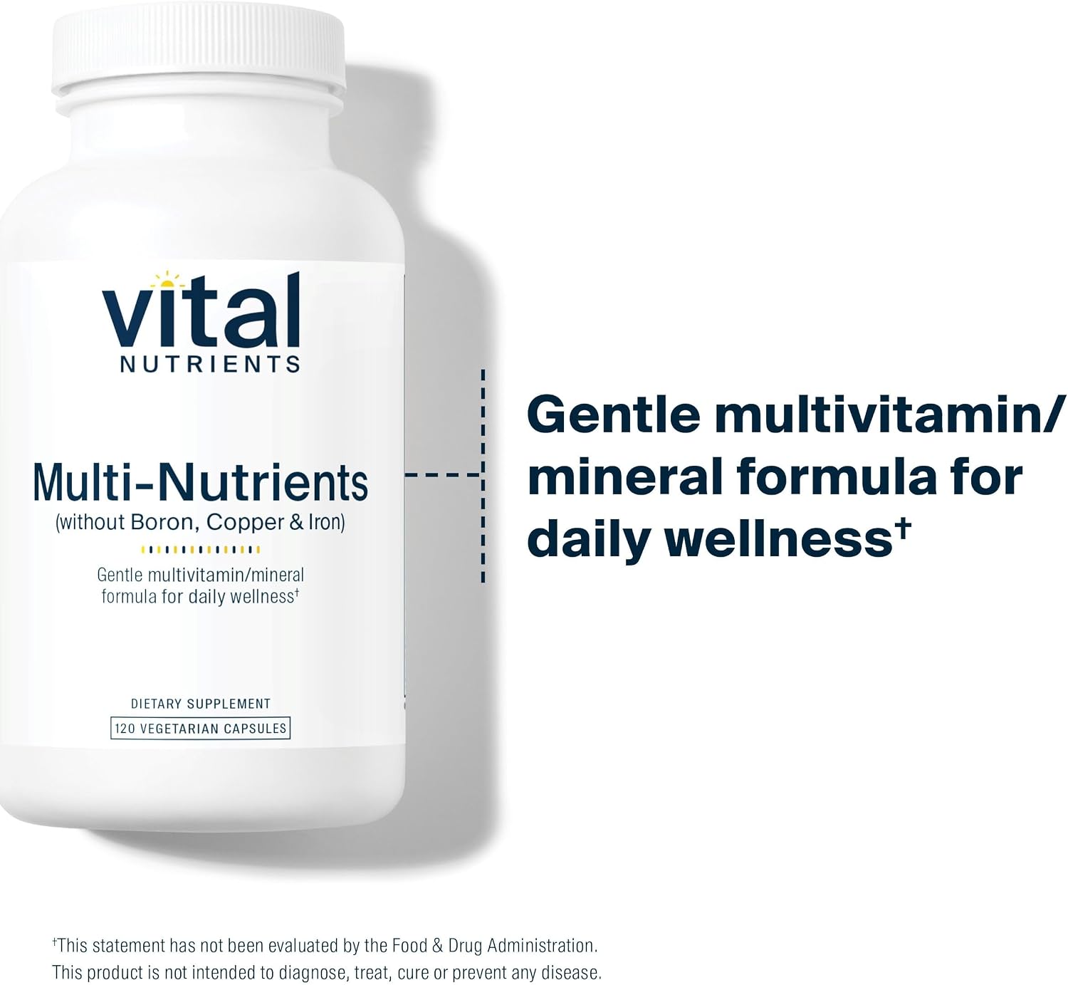 Vital Nutrients Multi-Nutrients 5 Ultra Antioxidant Formula - Boron, Copper, and Iron Free - Vegetarian Daily Multivitamin and Mineral - Gluten, Dairy
