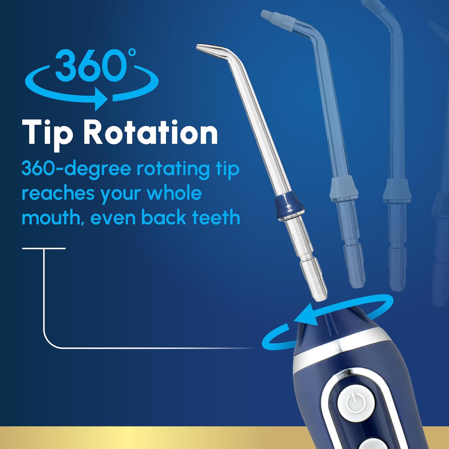 Waterpik Cordless Advanced Portable Water Flosser, Rechargeable, Black | 3 Settings, 4 Tips, Travel Bag, for Gums, Teeth, Dental Braces, Implants, Shower Use ADA Accepted WP-582 Packaging May Vary