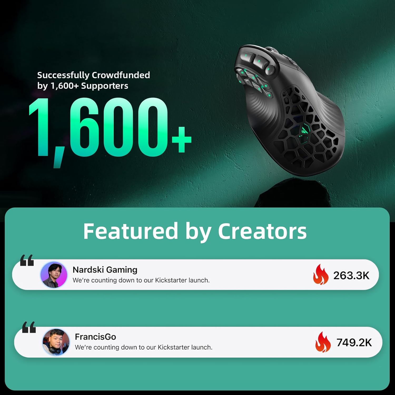 SOLAKAKA E9 Vertical MMO Gaming Mouse,24800 DPI,Tri-Mode Ergonomic Wireless Mouse with 10 Side Buttons,RGB Mouse for PC/Mac Black