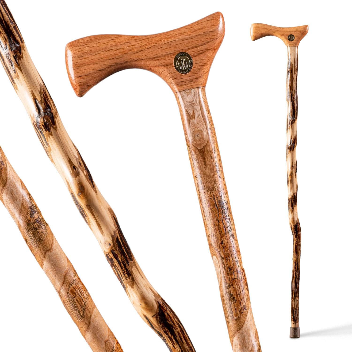 Brazos Wooden Walking Canes for Men and Women, Stable Walking Sticks for Seniors, Made in The USA