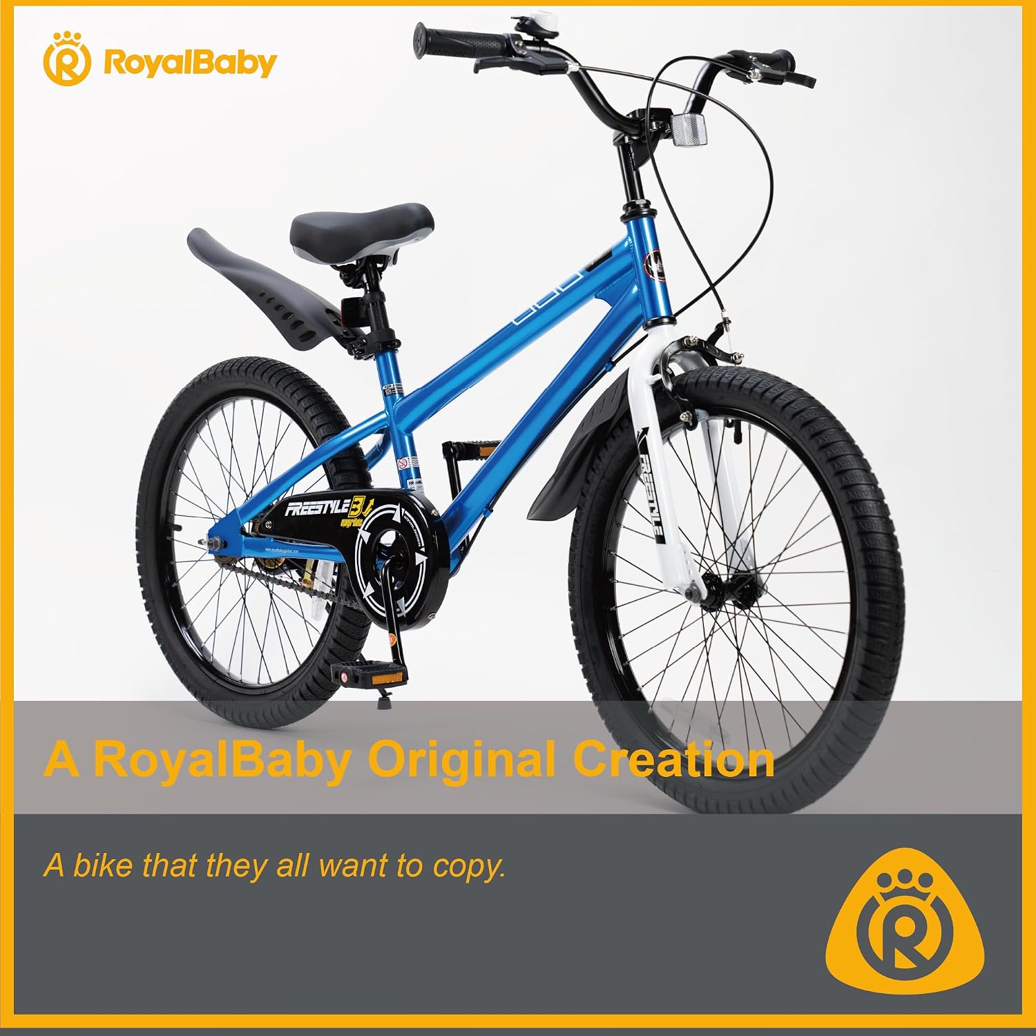 RoyalBaby Freestyle Kids Bike 12 14 16 18 20 Inch Bicycle for Boys Girls Ages 3-10 Years, Multiple Color Options
