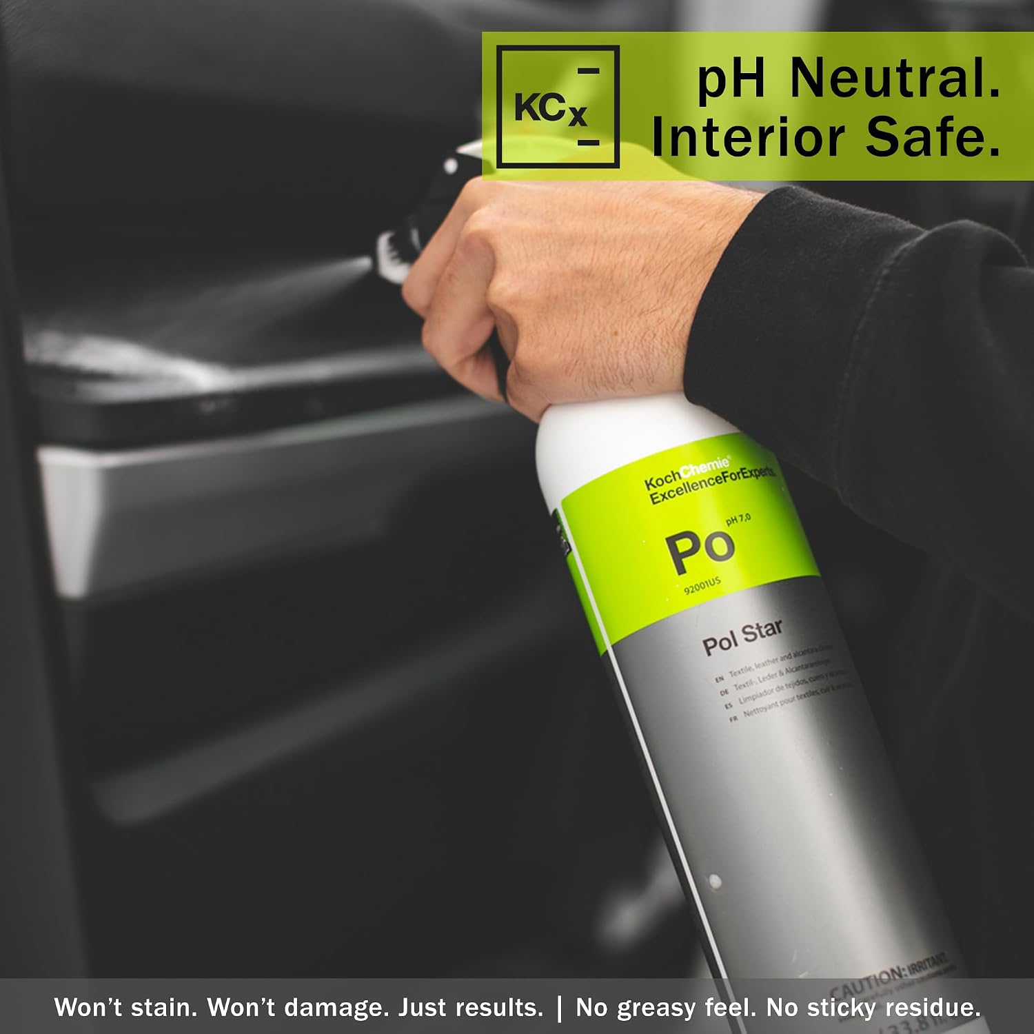 KOCHCHEMIE Pol Star - Vehicle Leather & Suede Cleaner, Effective Natural Vehicle Cleaner with Protection Formula
