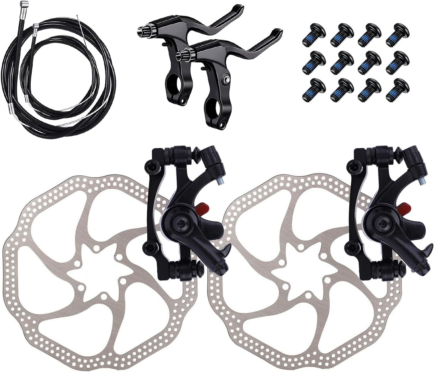 Bike Disc Brake Kit With Front and Rear Caliper、160mm Bike Rotor