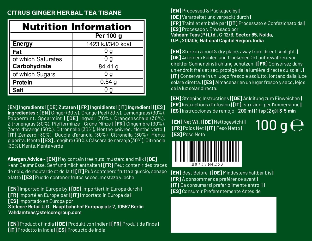VAHDAM, Green Tea Leaves From Himalayas 170+ Cups (12oz) High Elevation Grown Green Tea Leaves From Himalayas | Pure Unblended Single Origin Green Loose Leaf Tea | Vacuum Sealed