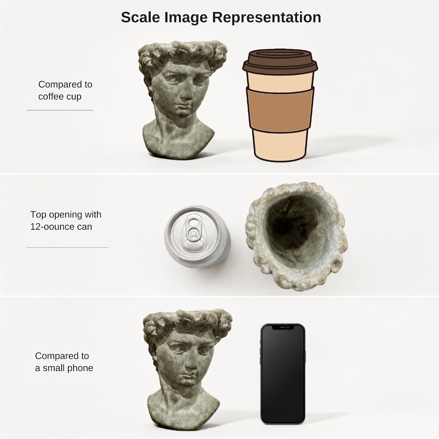 The Bridge Collection Antique Style Old World Greek Statue Head Planter