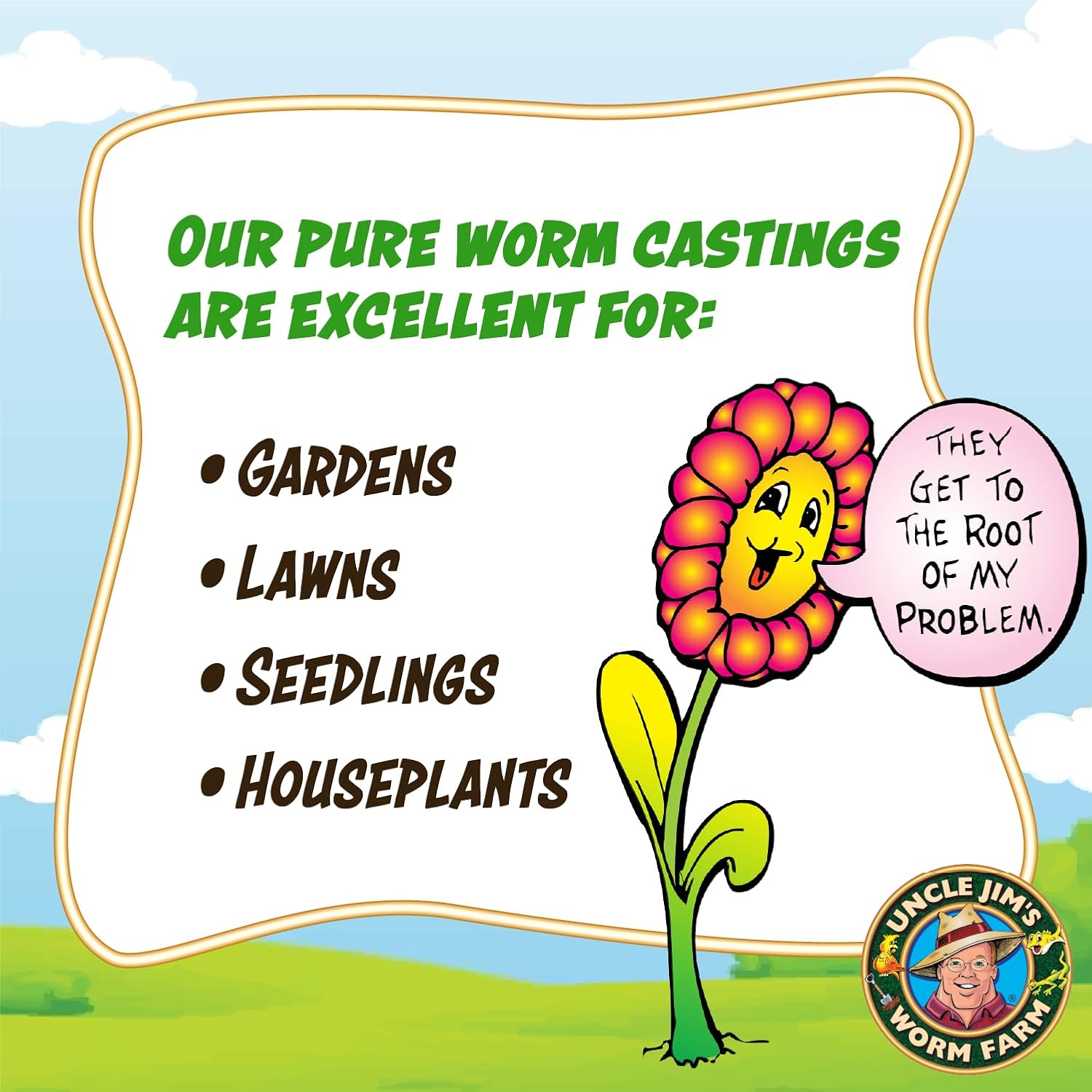 Uncle Jim's Worm Farm Black Gold Worm Castings Compost Fertilizer for Garden Soil | Red Wriggler Earthworm Casting Organic Fertilizer for Plants