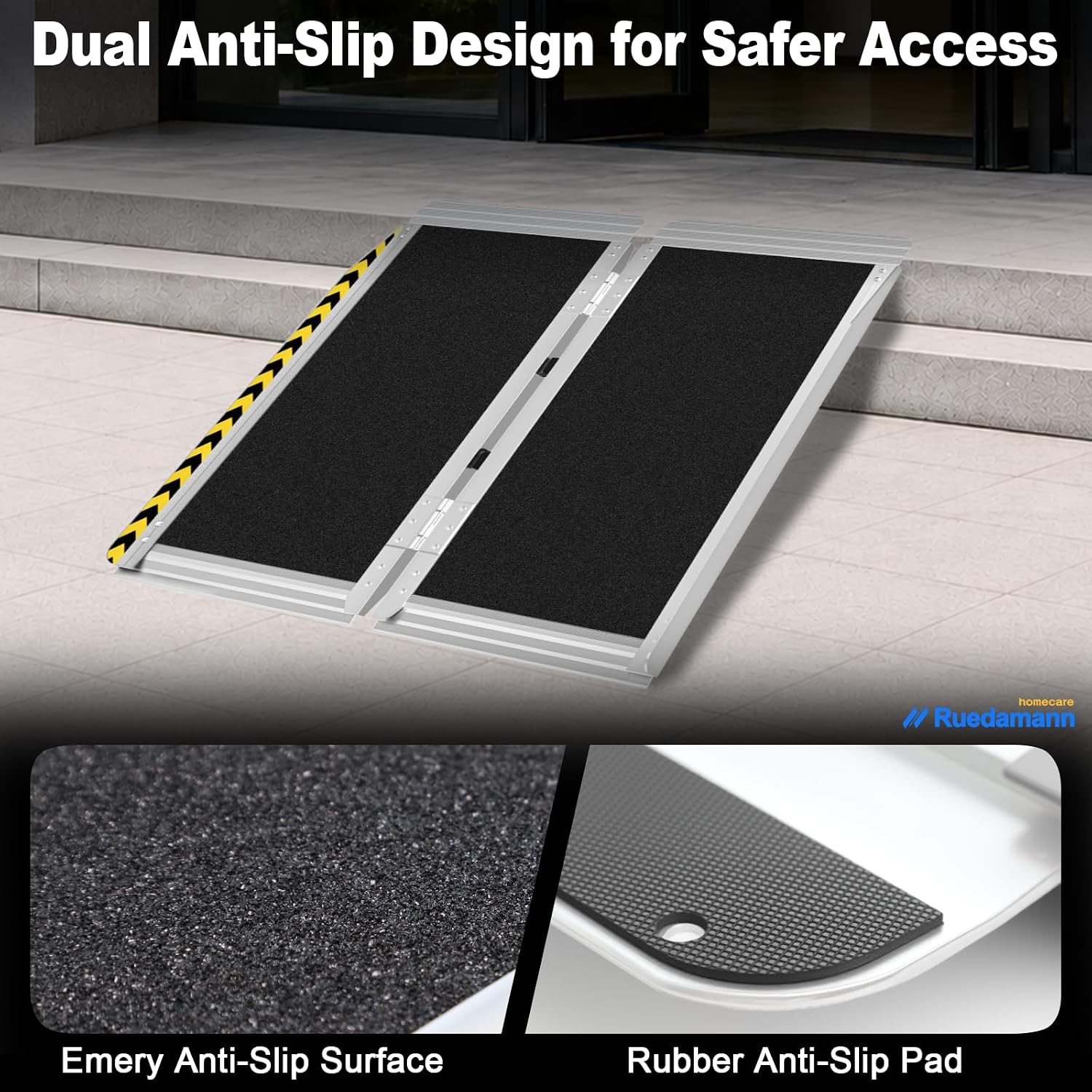Ruedamann 2 FT Portable Wheelchair Ramp, 30" Wide