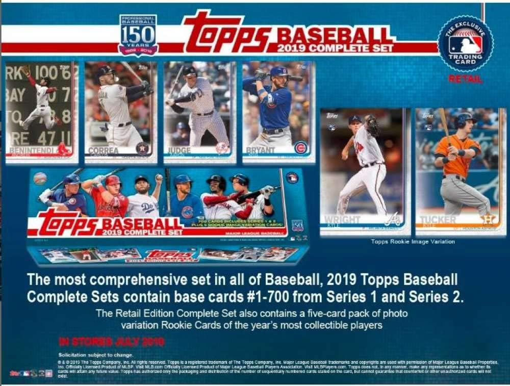 2019 Topps Baseball Cards Retail Factory Set (700 Cards 5 Rookie Variations)