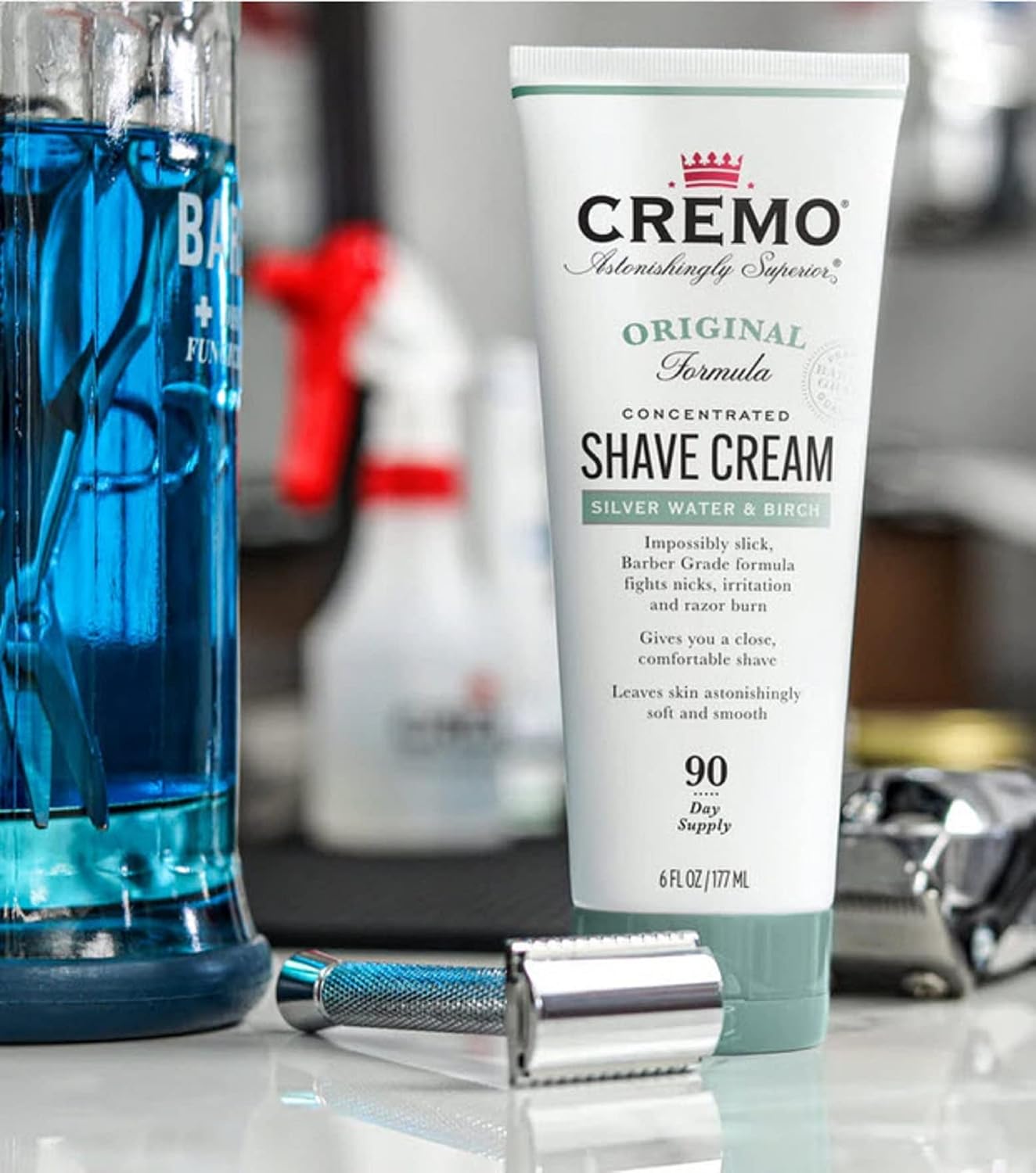 Cremo Original Shave Cream, Astonishingly Superior Ultra-Slick Shaving Cream for Men, Fights Nicks, Cuts and Razor Burn, 6 Fl Oz