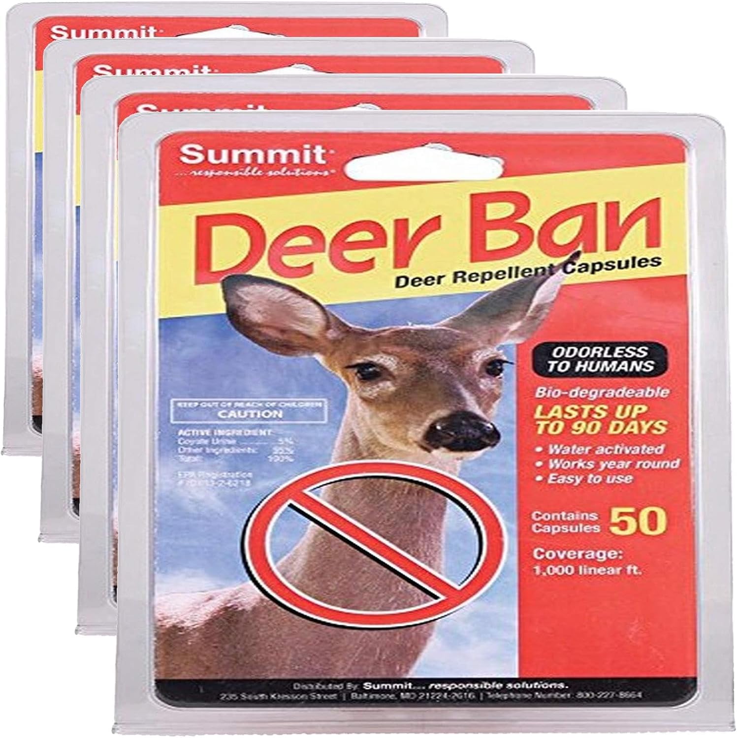 Summit Responsible SOLUTN 2001 50 Count Deer Ban Deer Repellent Capsules