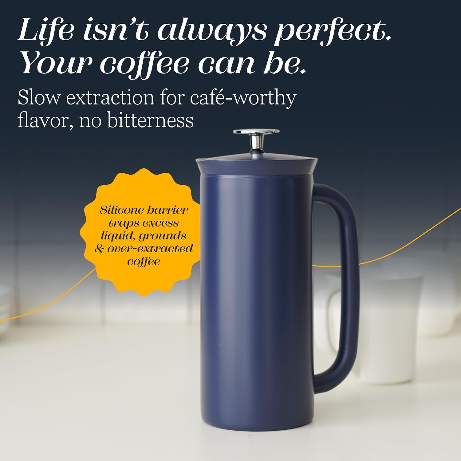ESPRO P7 French Press, 18oz, Brushed, Stainless Steel Coffee Maker | Double Filter Coffee Press, Grit-Free Coffee, Heat Resistant Insulated tea Press, Easy Hot and Cold Coffee Brewer, Tea Brewer