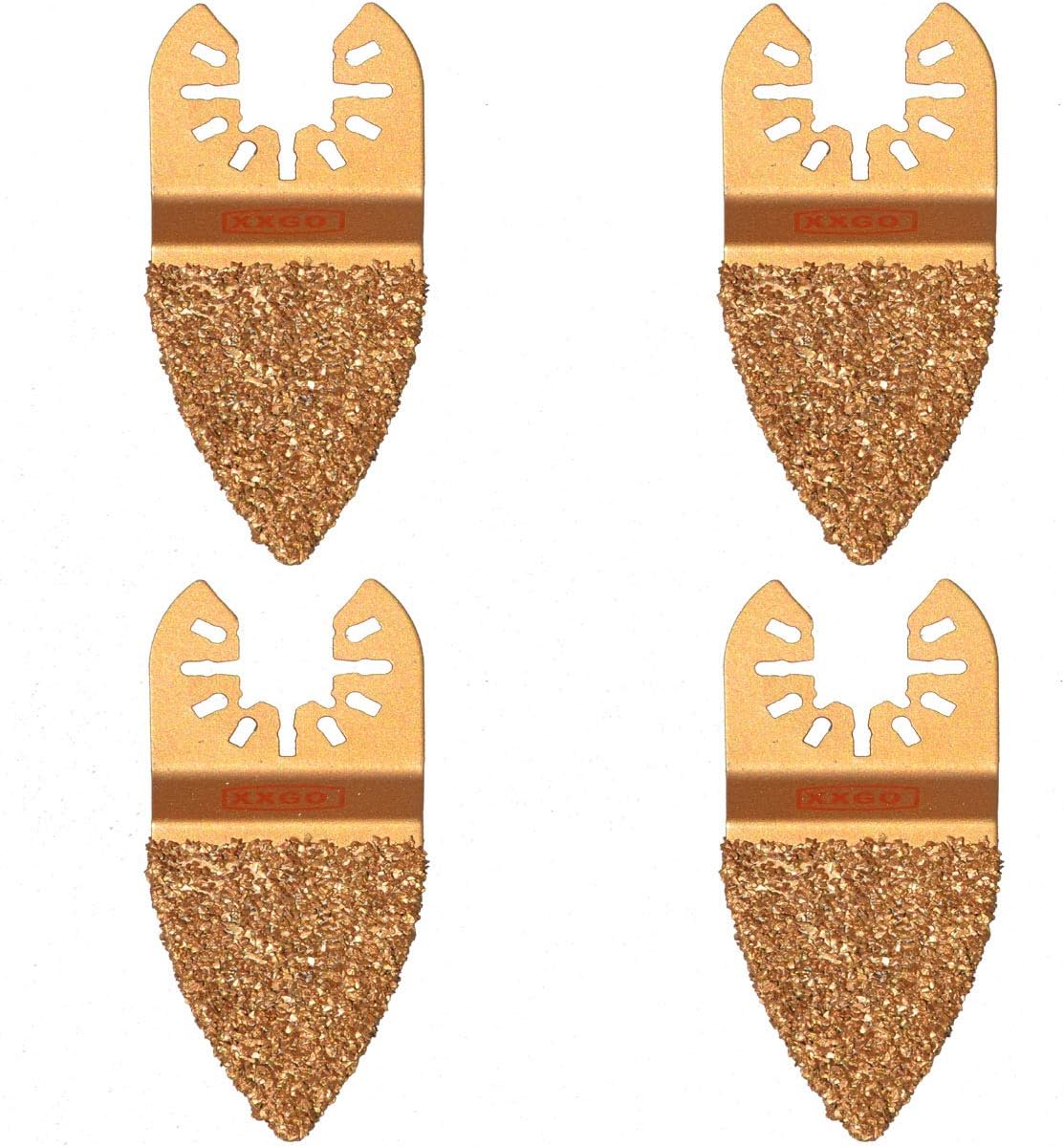 XXGO 4 Pcs Oscillating Multi Tool Diamond Grout Removal Blades XG4002D