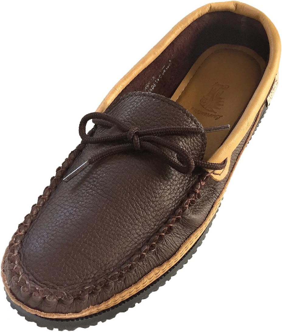 Laurentian Chief Men's Moose & Elk Leather Moccasin Shoes
