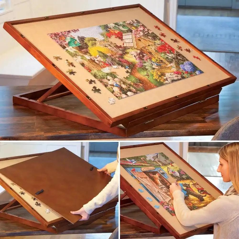 Bits and Pieces Deluxe Jigsaw Puzzle Board Puzzle Easel