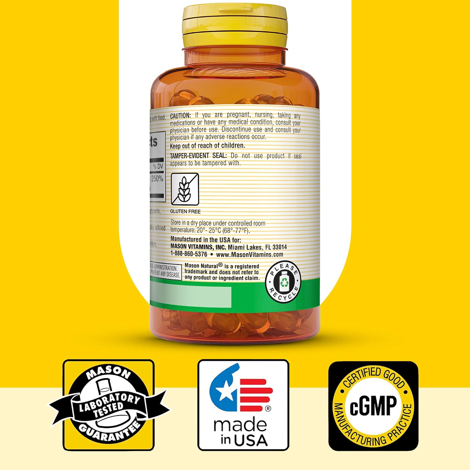 MASON NATURAL Vitamin D3 2000 IU Ultra Strength, 180 Day Supply