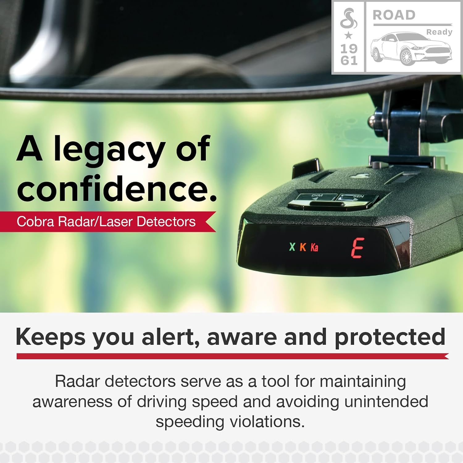 Cobra RAD 480i Laser Radar Detector, Long Range Detection, Bluetooth, Black