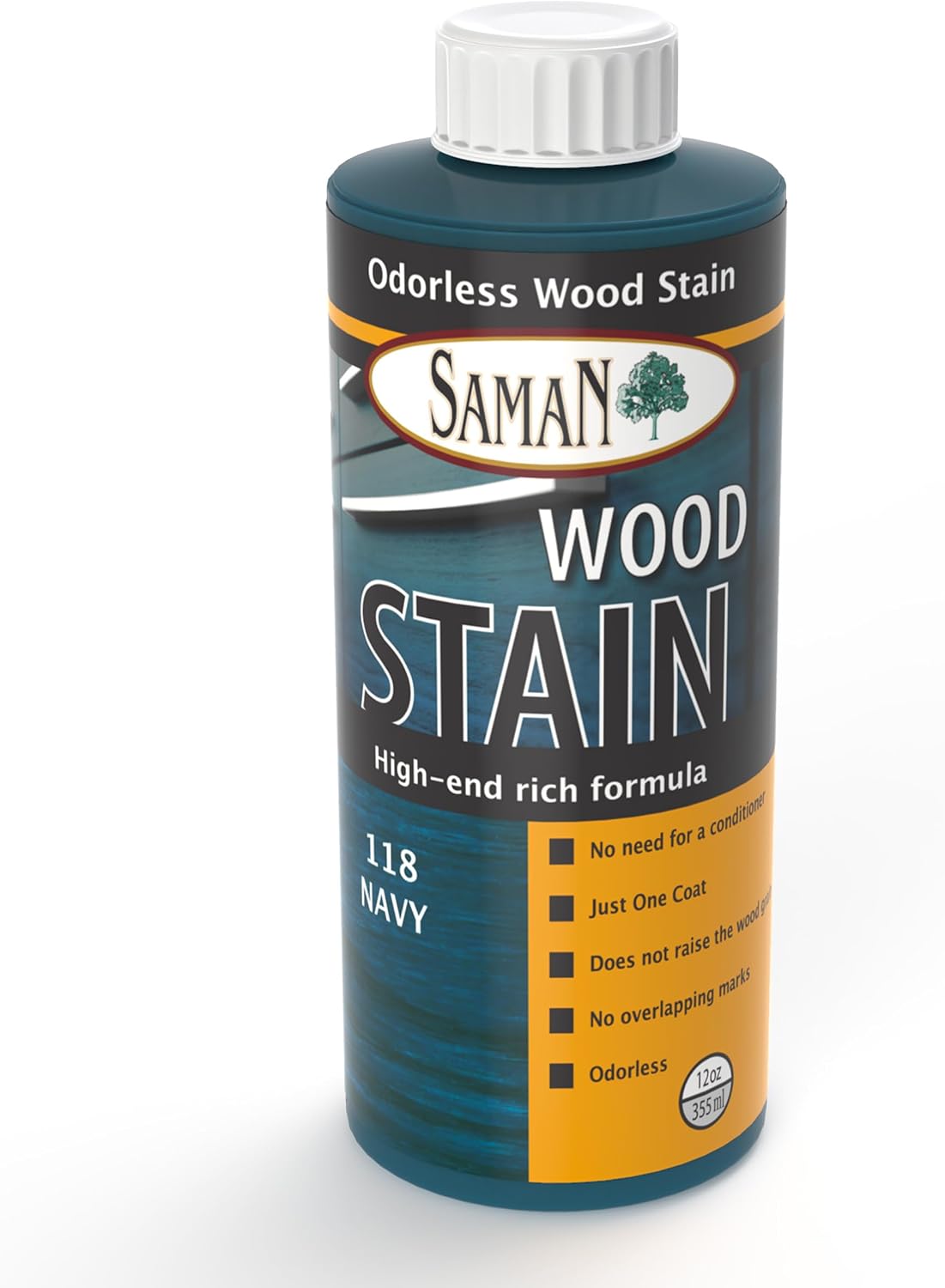 SamaN Interior Water Based Wood Stain - Natural Stain for Furniture, Moldings, Wood Paneling, Cabinets (Antique Walnut TEW-212-12, 12 oz)