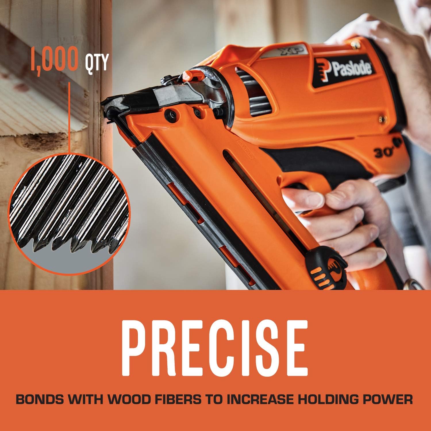 Paslode, Framing Nails and Fuel Pack, 650524, 3 inch x .120 Gauge, Smooth Brite, 1 Fuel Cell and 1,000 Nails