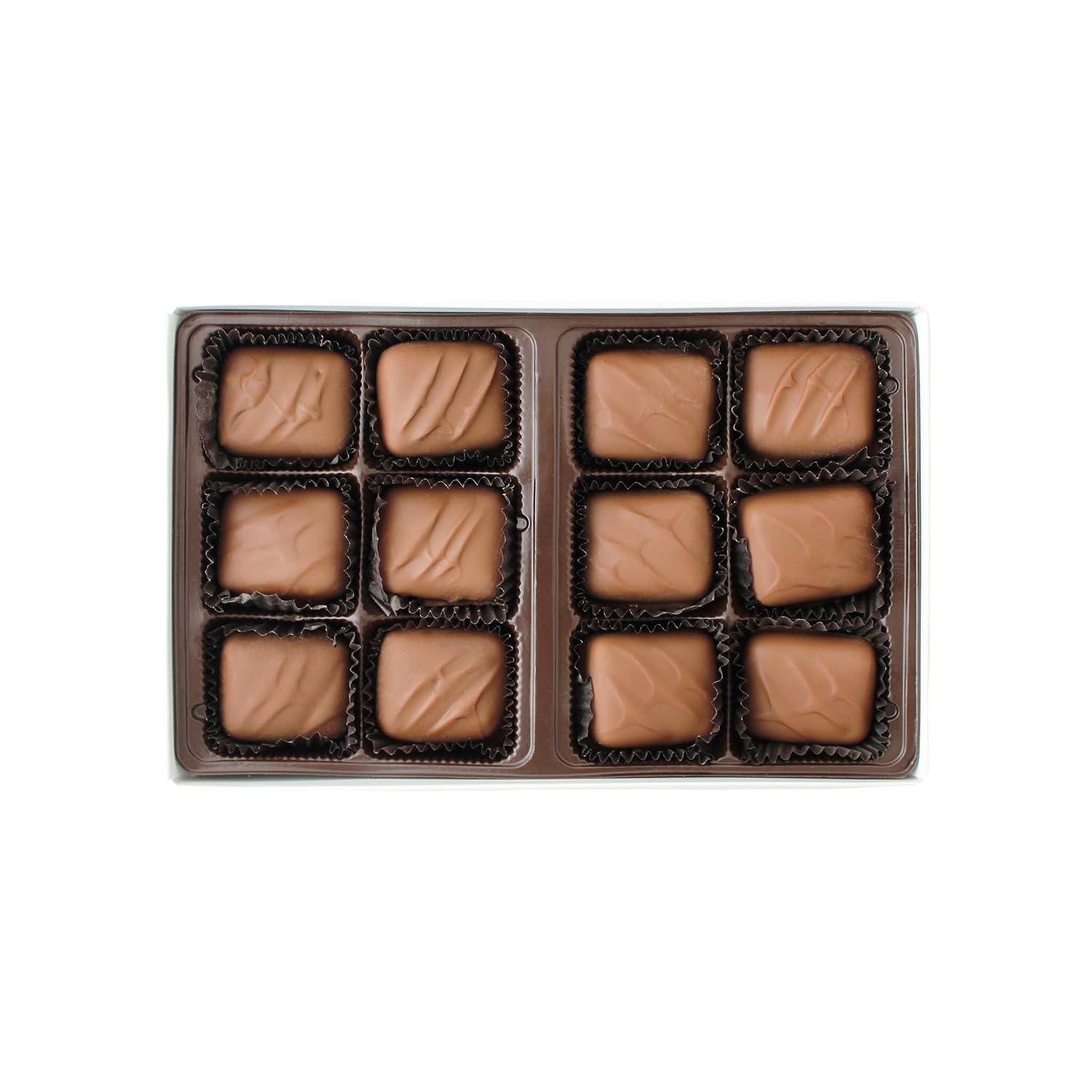 Vermont Nut Free Chocolates Boxed Chocolate Caramels (Assorted Chocolate) 12-Piece, Nut-Free, Egg-Free, Kosher