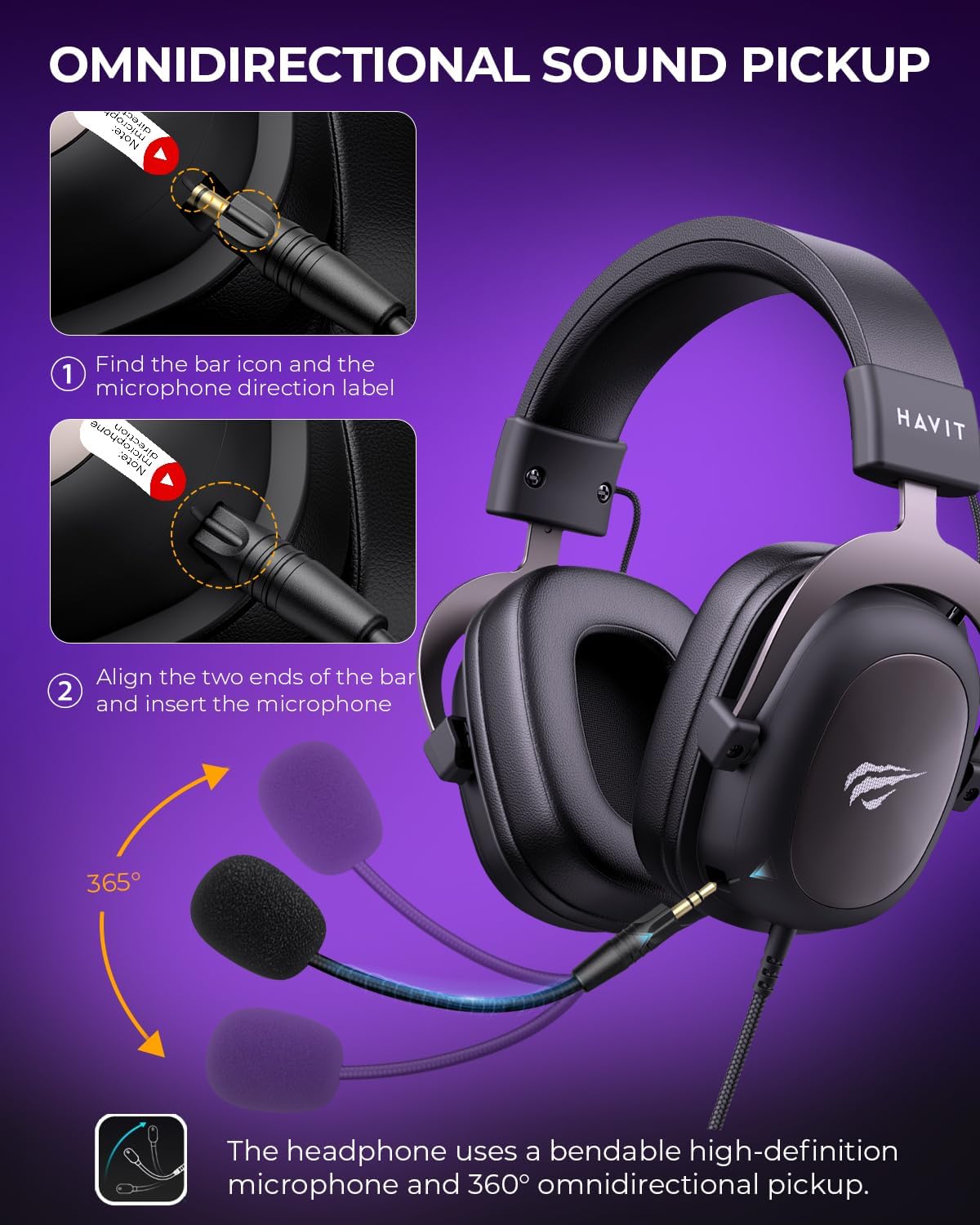 havit H2002d Gaming Headsets for PS4, PC