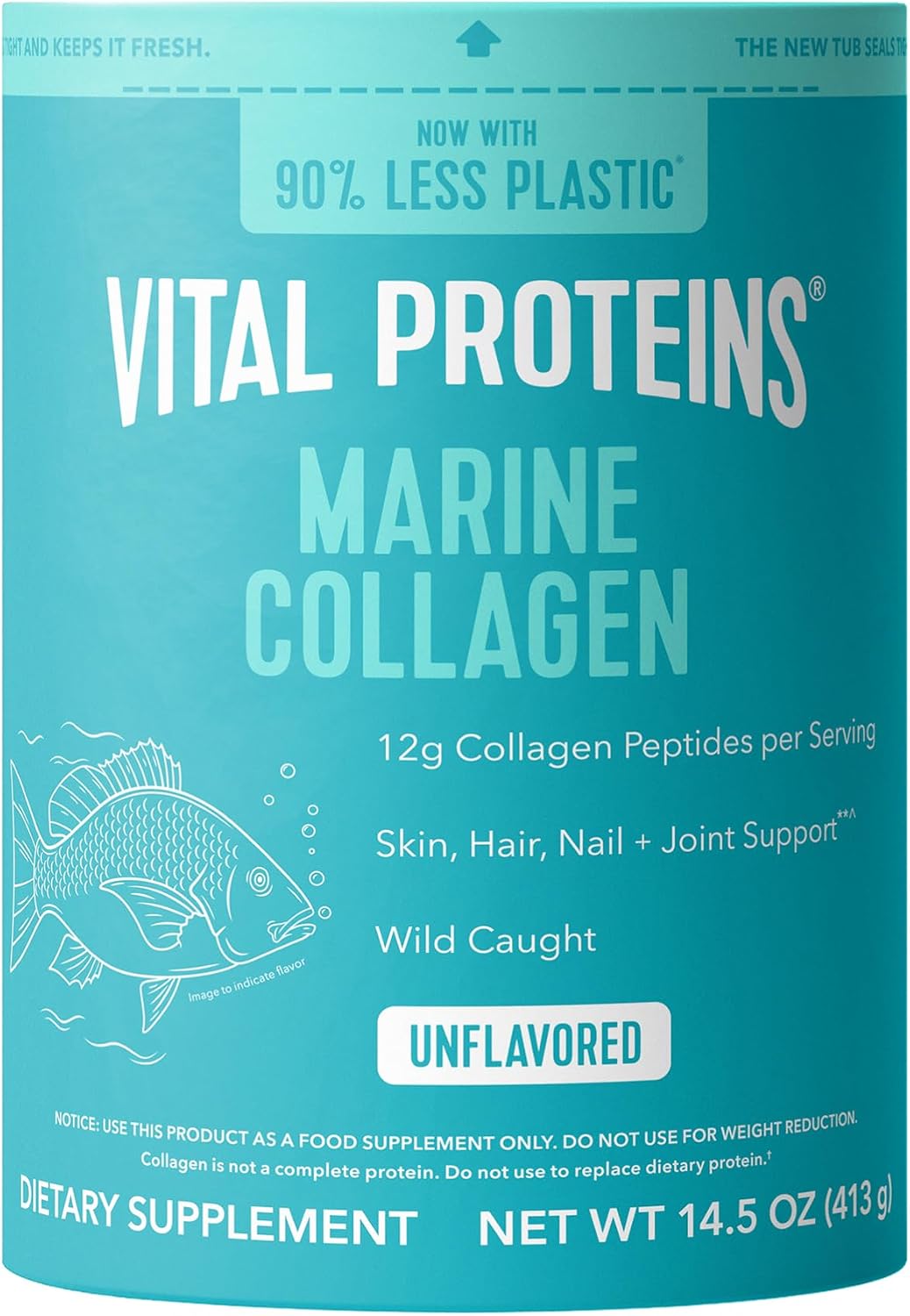 Vital Proteins Marine Collagen, Unflavored Stick Packs, 20 Count | Marine Collagen Peptides, Supports Hair Skin Nails & Joints, 10g Per Packet, Travel-Friendly Stick Packs, 20 Servings