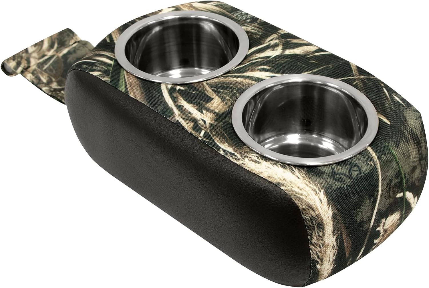 Wise 3059-1882 Pontoon Double Drink Holder with Stainless Steel Cup Holders, Marble / Brite White