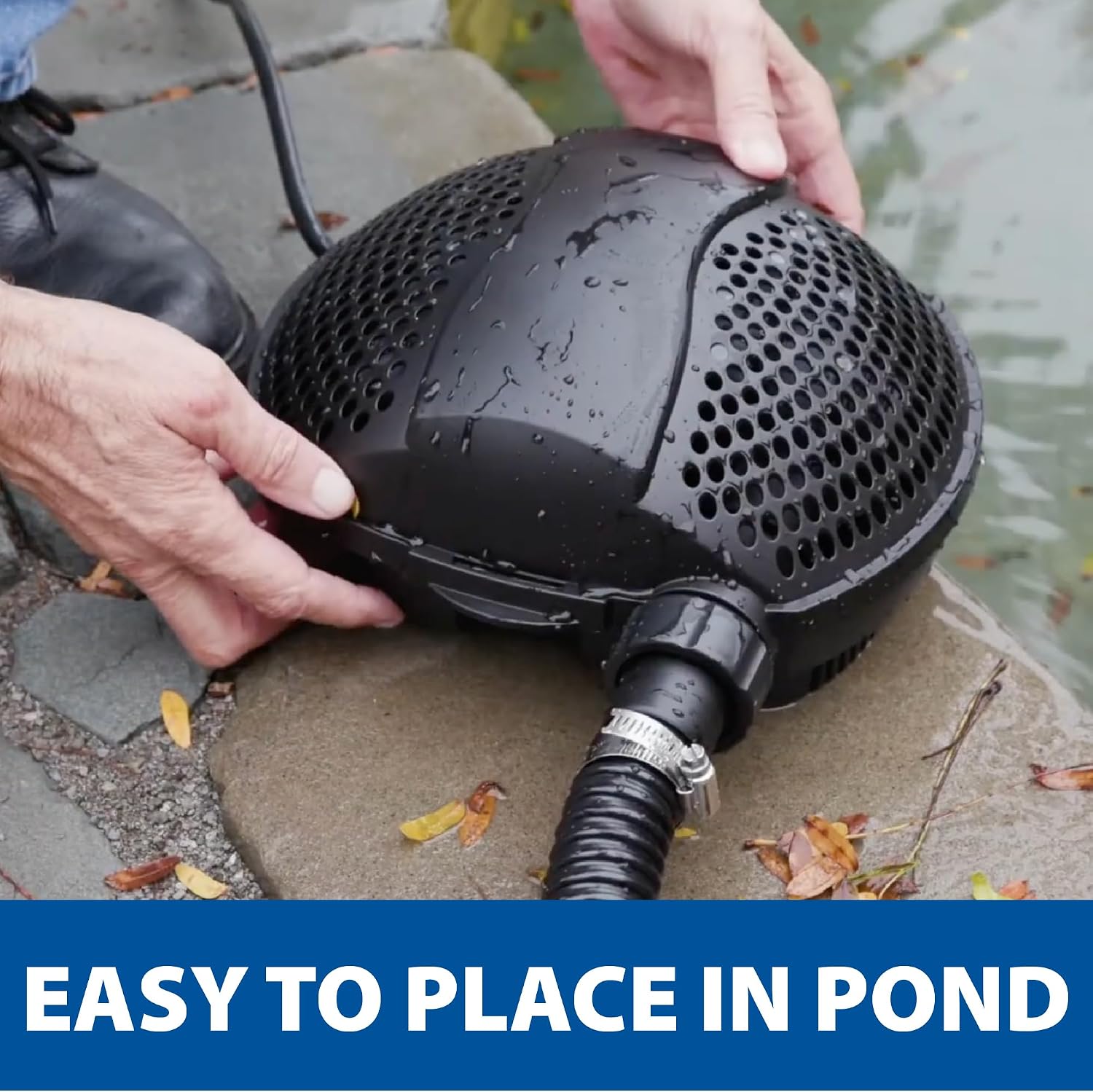The Pond Guy SolidFlo G2 Submersible Pump for Small Ponds, 600 GPH | Ideal for water gardens and waterfalls with quiet, durable, efficient flow and easy DIY setup