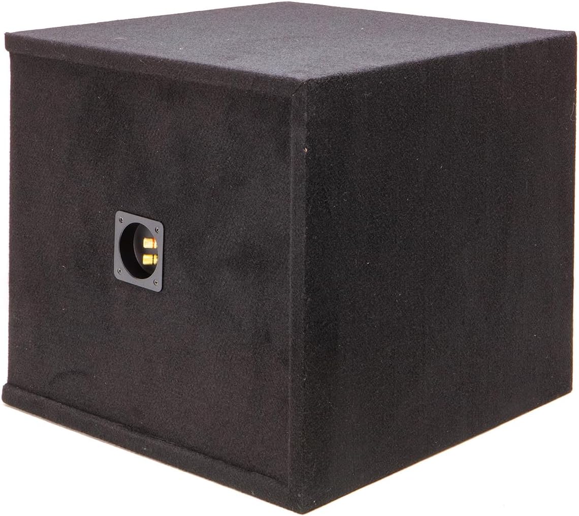 American Sound Connection Car Audio Single 15" Slot Vented Paintable Baffle Stereo Sub Box Enclosure