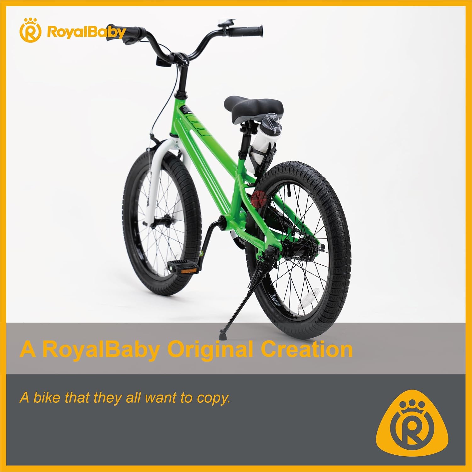 RoyalBaby Freestyle Kids Bike 12 14 16 Inch with Training Wheels, 18 Inch with Kickstand, Bicycle for Ages 3-10 Years Boys Girls
