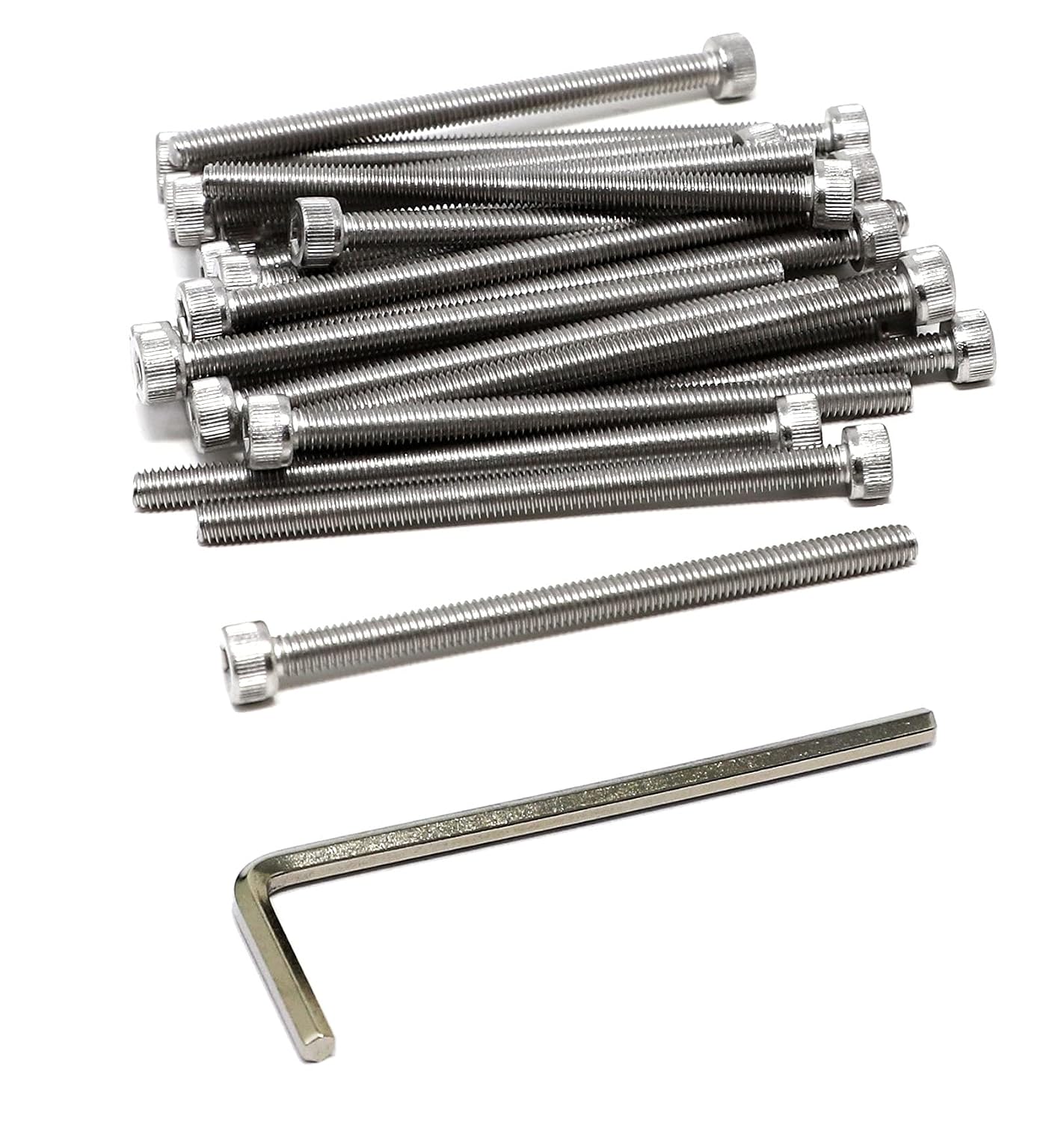 iexcell 20 Pcs M8 x 30/35/40/45/50 mm Stainless Steel 304 Hex Socket Head Cap Screws Bolts Assortment, Fully Threaded