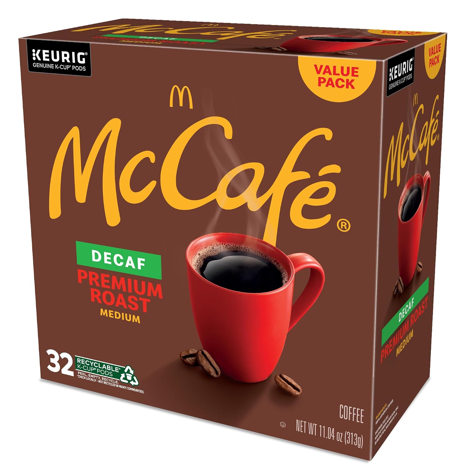 McCafe Premium Roast Decaf Coffee, Single Serve Keurig K-Cup Pods, Decaffeinated, 96 Count (4 Packs of 24)
