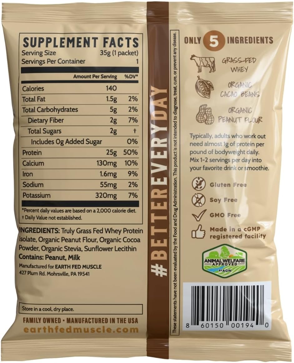Earth Fed Muscle Whey Back Vanilla Irish Grass Fed Whey Protein Isolate | 25g protein per scoop, Third-Party Certified. Smooth vanilla, zero artificial sweeteners. Cold-processed in Ireland.