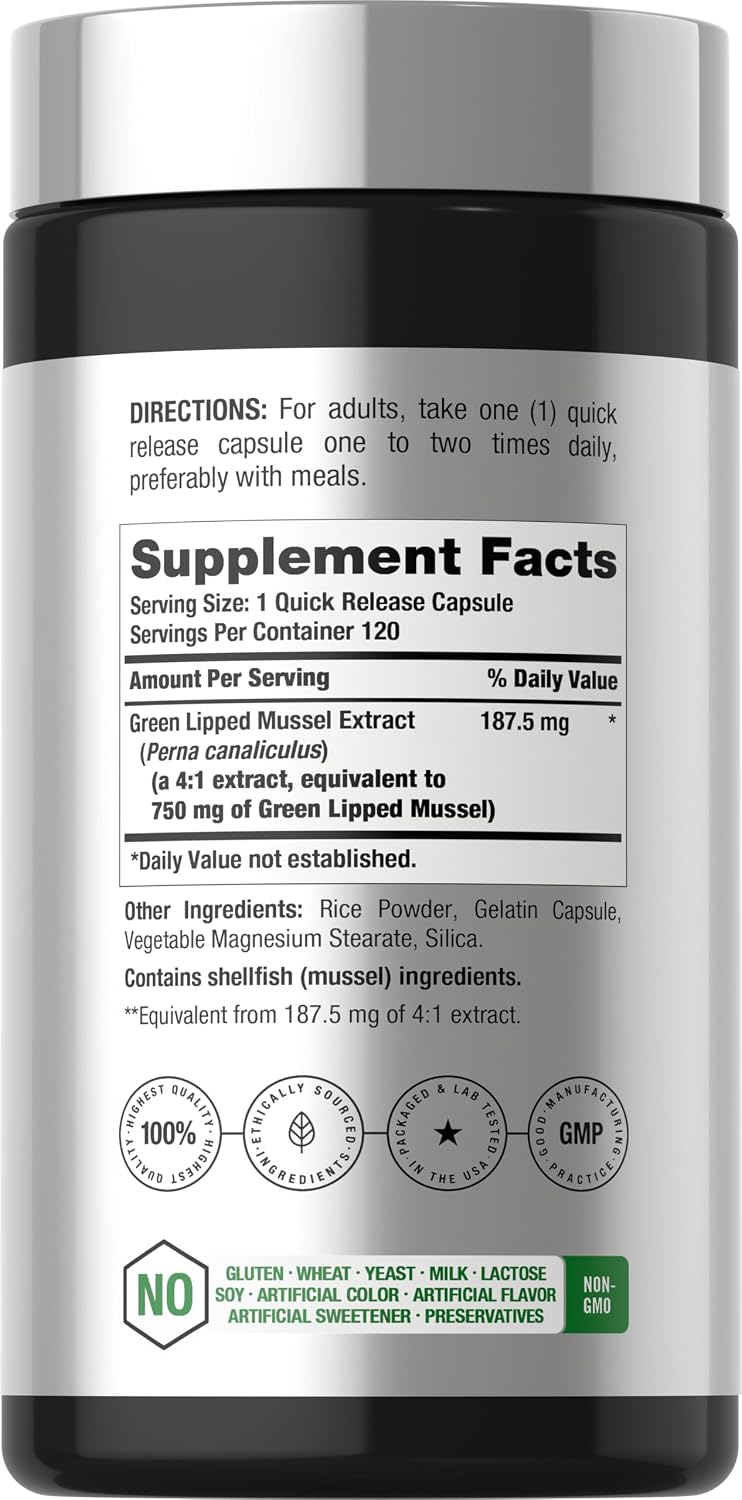 Horbäach Green Lipped Mussel |120 Capsules | from New Zealand