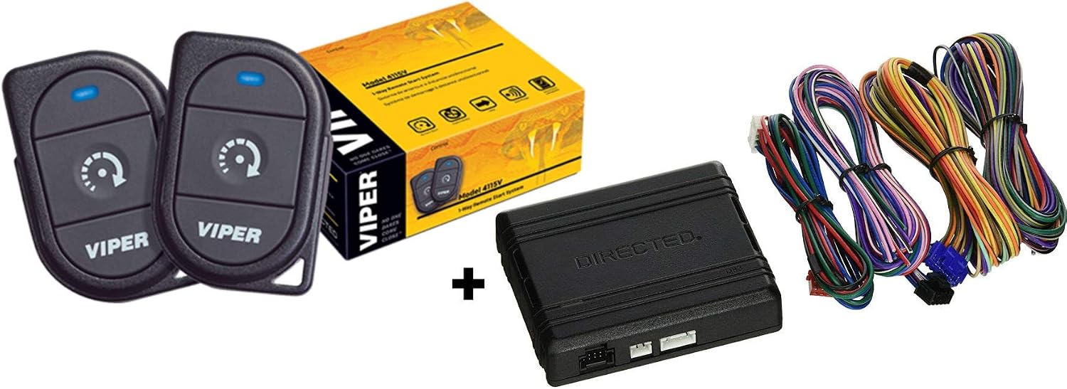 Viper 4115V Car Remote Start System with 2 One Way Remotes + Bypass Module Interface + Sound of Tri-State Air Freshener Bundle (Renewed)