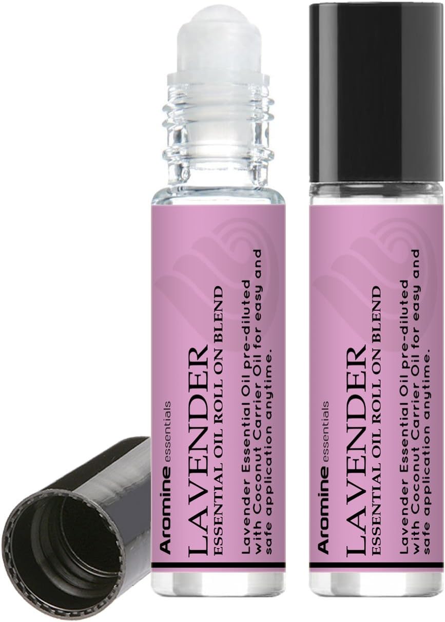 Peppermint Essential Oil Roll On, Pre-Diluted 10ml (Pack of 2). Premium Quality, Therapeutic Grade Topical Ready Aromatherapy Oil