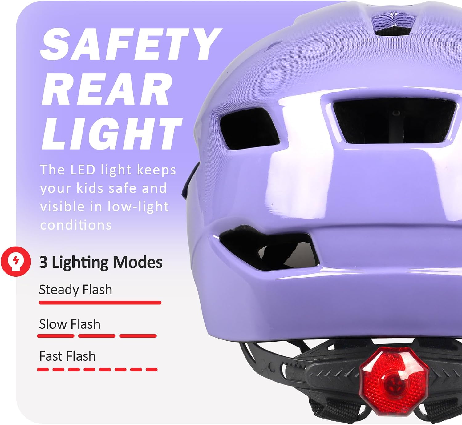 Kids Bike Helmet, Toddler Youth Helmet for Boys Girls, Ages 3-5, 5-8, 8-14