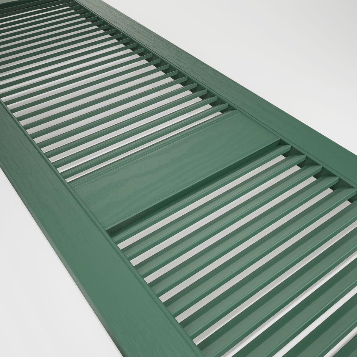 Ekena Millwork Lifetime Vinyl LL1S12X05200BL Standard Cathedral Top Center Mullion, Open Louver Vinyl Shutters, w/Installation Shutter-Lok's & Matching Screws (Per Pair), 12"W x 52"H, Black