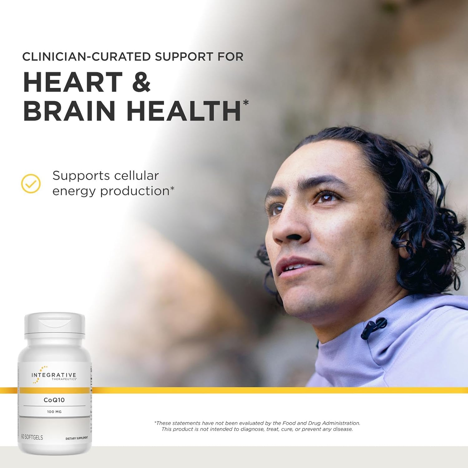 Integrative Therapeutics CoQ10 (100mg) - Cellular Energy, Heart & Brain Health Support Supplement for Adults* - 60 Softgels (60 Servings)